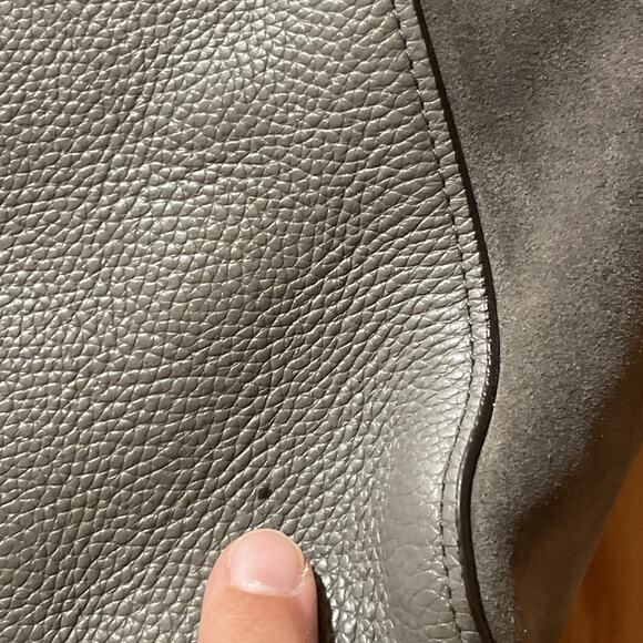 Coach 20166 Chain Prairie Satchel Leather Suede HEATHER GREY $325 Purse Hand Bag - Picture 4 of 16